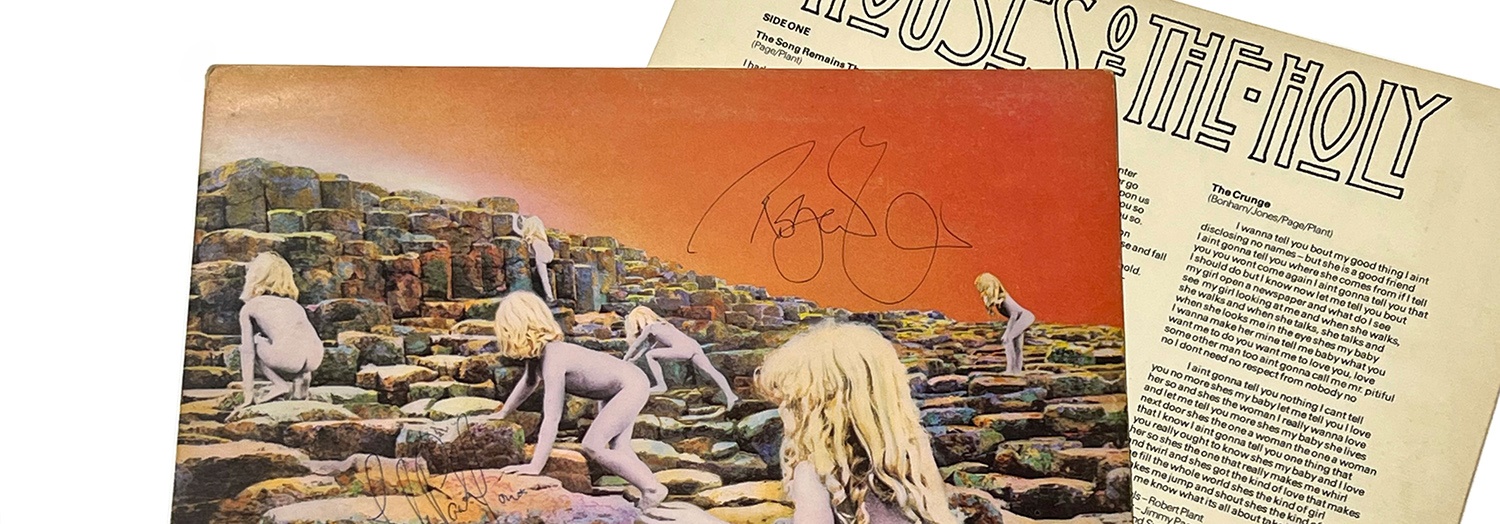 Autographed Led Zeppelin album cover sells for a chart-topping £15,000